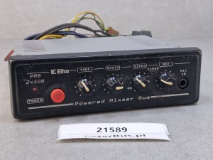 Wzmacniacz autobusowy Powered Mixer Bus, panel sterowania dźwiękiem Eltra PMB 2x50B, radio, video, mikrofon  - GWARANCJA 100% sprawności 
