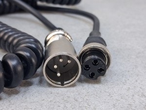Przewód, kabel do mikrofonu autobusowego na 4 PINy - NOWY -  BOSCH, BLAUPUNKT do gniazda w ścianie - UWAGA nietypowy rozstaw PINów