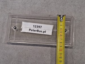 Klosz lampy biały, prostokątny, wymiary 19 x 8,5, mocowany na 2 śruby - NOWY