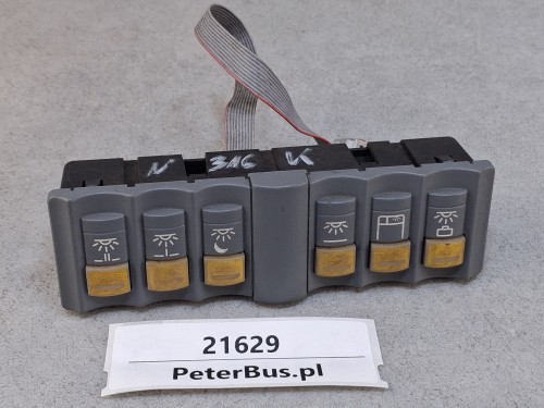 21629, Klawisze, zestaw przycisków deski rozdzielczej NEOPLAN N316 nr 1368.002600000500, wersja 2.6, rok produkcji 2000, klawisze oświetlenia (5).jpg