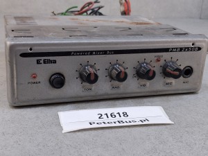 Wzmacniacz autobusowy Powered Mixer Bus, panel sterowania dźwiękiem Eltra PMB 2x50B, radio, video, mikrofon  - NIESPRAWNY