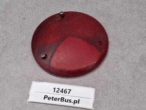 Klosz lampy tylnej BOVA Futura, czerwony, stop, na 3 śruby, okrągły