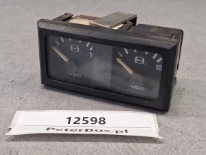 Zestaw zegarów, wskaźników MERCEDES O550 Integro, dwa zegary, wskaźnik ciśnienia powietrza, układu pneumatycznego, nr x10-110-981-003