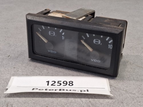 12598, Zestaw zegarów, wskaźników MERCEDES O550 Integro, dwa zegary, wskaźnik ciśnienia powietrza, układu pneumatycznego, nr x10-110-981-003 (3).jpeg
