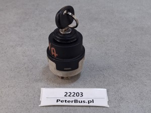 Stacyjka zapłonu autobusu BOVA Futura EURO 3 wraz z kluczykiem,  DELPHI nr 50988, 10 PINów 