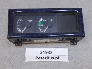 Zestaw zegarów, 2 zegary MAN 81.27202.6094, VDO 110.801/010/008, ciśnienie oleju, temperatura cieczy, niebieska obudowa