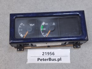 Zestaw zegarów, 2 zegary MAN 81.27202.6094, VDO 110.801/010/008, ciśnienie oleju, temperatura cieczy, niebieska obudowa 