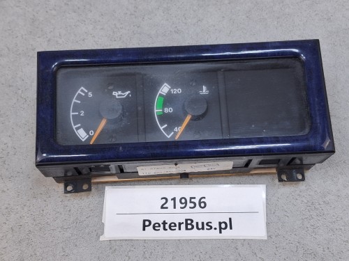 21956, Zestaw zegarów, 2 zegary MAN 81.27202.6094, VDO 110.801010008, ciśnienie oleju, temperatura cieczy, niebieska obudowa  (6).jpg