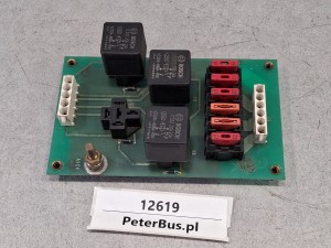 Płytka sterująca elektro nr 0184.3.301 BS - VAN HOOL 915 TL, przekaźniki, złącza bezpieczników 