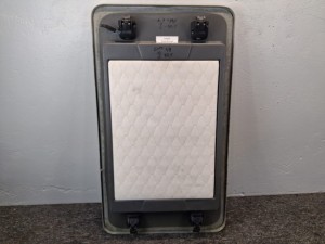 Szyberdach, luk dachowy, właz, wyjście ewakuacyjne autobusu BOVA Futura FHD EURO 3, mocowanie na 4 uchwyty, wymiary zewnętrzne długość 104,5 x 59,5 cm, wymiary wewnętrzne 75,5 x 49 cm szerokości, oryginał