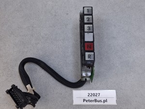 Selektor DNR, wybierak biegów VOITH 56.4885, płytka BMP nr T106 94V-0, pionowa pozycja na desce rozdzielczej, 123DNR, złącze - kostka na 14 PINów