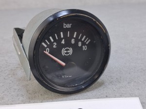 Wskaźnik ciśnienia układu pneumatycznego, VDO nr 350 040 011, dwie wsuwki, 10 bar, Autosan Ramzes, nr 350040011, BOVA Futura EURO 3, 10-184 OHM, 24V, zakres skala 0-10 bar