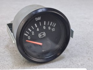 Wskaźnik ciśnienia układu pneumatycznego, VDO nr 350 040 011, dwie wsuwki, 10 bar, Autosan Ramzes, nr 350040011, BOVA Futura EURO 3, 10-184 OHM, 24V, zakres skala 0-10 bar