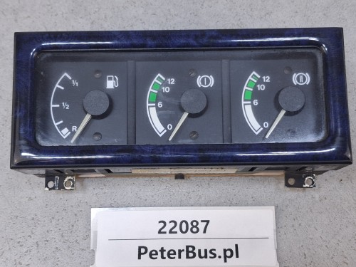 22087, 3 wskaźniki TEMSA SAFARI, MAN, wskaźnik paliwa 88 233 089 0016, wskaźnik ciśnienia powietrza 88 233 089 0025, 88 233 089 0026, 3 zegary z obudową nr 110 (3).jpg
