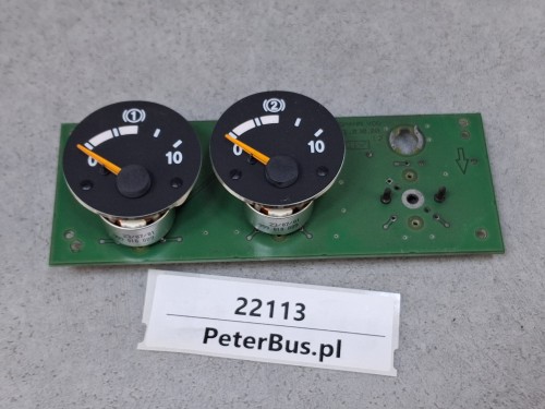 22113, Wskaźniki ciśnienia układu pneumatycznego VAN HOOL T915, VDO nr 1501.71.030.00, rok produkcji 2002, zegary ciśnienia nr 999 010 009, używane, sprawne (5).jpg