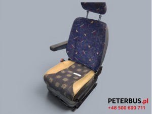 Fotel kierowcy autobusu ISRI, podłokietnik, zagłówek, pneumatyczny, używany, nie był sprawdzany