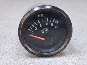 Wskaźnik ciśnienia układu pneumatycznego, VDO nr 350 040 011, dwie wsuwki, 10 bar, Autosan Ramzes, nr 350040011, BOVA Futura EURO 3, 10-184 OHM, 24V, zakres skala 0-10 bar