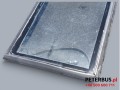 12709, Skrzydło drzwi tylnych SETRA S 315, dzielone poziomo szklane drzwi, dwie szyby, wymiary szyby z klamką 61,5 x 119 cm, szyba górna 61,5 x 117,5 cm, wymiary całości 253 x 69,5 cm (2).jpg