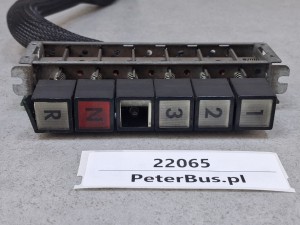 Selektor, Klawisze 123DNR zmiany biegów autobusu, pionowy montaż na desce, kostka 14 PINów, 