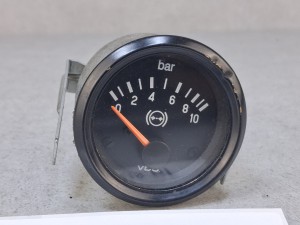 Wskaźnik ciśnienia układu pneumatycznego, VDO nr 350 040 011, dwie wsuwki, 10 bar, Autosan Ramzes, nr 350040011, BOVA Futura EURO 3, 10-184 ohm, 24V, zakres skala 0-10 bar