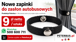 Zapinki do zasłon, uchwyt, obejma, zapinka na jedną zasłonę autobusową - NOWA - wytrzymała, trwała, KOLOR CZARNY - pojedyncza 