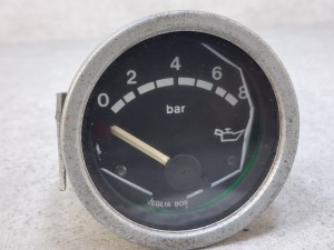 Wskaźnik, zegar ciśnienia oleju, VEGLIA BORLETTI, IVECO, 8 bar, kostka na 6 PINów
