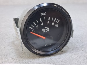 Wskaźnik ciśnienia układu pneumatycznego, VDO nr 350 040 011, dwie wsuwki, 10 bar, Autosan Ramzes, nr 350040011, BOVA Futura EURO 3, 10-184 ohm, 24V, zakres skala 0-10 bar 