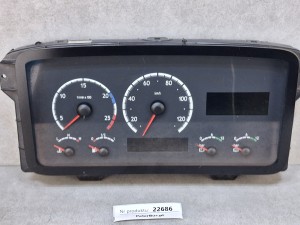 Zegary, deska rozdzielcza autobusu SCANIA 1796373, hardware assy 1796375, EMC 1763544, 24V, 2007 rok, ICL D1, EcuAssy 1796346, Stoneridge, 1858789, obrotomierz, prędkościomierz, wyświetlacz, wskaźnik paliwa, temperatury cieczy, ciśnienia penumatycznego