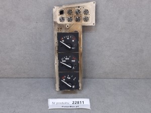 Trzy zegary, wskaźniki SETRA S315 HD, oryginał KASSBOHRER VDO wskaźnik ciśnienia oleju, temperatury płynu, poziomu paliwa, nr 992 355 185, VDO nr 88 233 089 0010