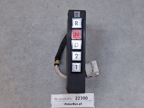 22300, Selektor, przełącznik biegów ZF RND12, nr 6006 017 202, ustawiony pionowo na desce rozdzielczej, zasilanie 24V, klawisze zmiany biegów automatycznej skrzyni (5).jpg