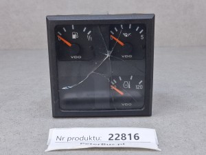 Zegary, wskaźniki MERCEDES O550 Integro, trzy zegary, nr X10-110-980-003, wskaźnik poziomu paliwa, wskaźnik temperatury cieczy chłodzącej, wskaźnik ciśnienia oleju , wskaźniki VDO X10.110.980.003