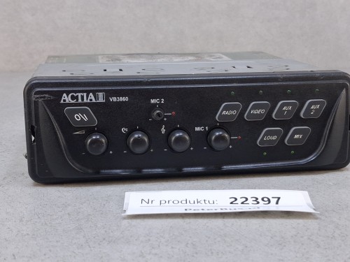 22397, Wzmacniacz ACTIA VB3860, GWARANCJA 100% sprawności, sprawdzony, RADIO, VIDEO, AUX 1, AUX2, miktofon, gotowy do pracy, m.in. do autobusów SCANIA (3).jpg