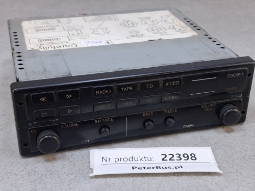 22398, Wzmacniacz autobusowy  BLAUPUNKT BCA 05, nr 7 607 005 200 5, panel sterownia RADIO, kaseta, CD, video   - 100% sprawny  (5).jpg