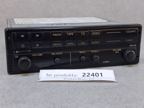 22401, Wzmacniacz autobusowy  BLAUPUNKT BCA 05, nr 7 607 005 200 5, panel sterownia RADIO, kaseta, CD, video   - 100% sprawny  (4).jpg