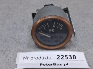 Zegar ciśnienia układu pneumatycznego VDO nr 350 040 0111, skala 0-10 bar, ciśnienie powietrza, 10=194 ohm, 24 V