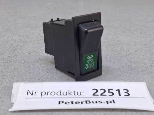 22513, Klawisz, włącznik, przycisk ogrzewania i klimatyzacji, nawiewu, symbol spirali i wiatraka, BOVA Futura EURO 2, nr 511.094, 10 PINów (2).jpg