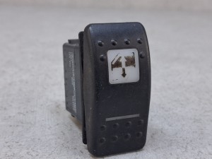 Klawisz, przycisk, włącznik opuszczania i podnoszenia szyby bocznej kierowcy BOVA Futura EURO 3, otwieranie szyby, Carlingswitch V8B2 15A, 24V, 5 PINów