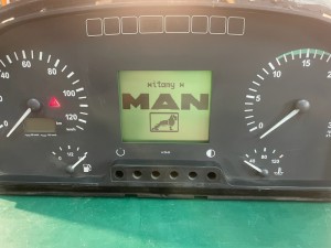 Wyświetlacz deski rozdzielczej MAN nr 1366.11010101, A2C53228478, rok produkcji 2011, wersja 2.0, sprawdzony, sprawny 100% - UWAGA zegary nie działają prawidłowo, liczniki GRATIS