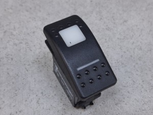 Bouton-poussoir / touche / interrupteur de tableau de bord pour bus BOVA EURO 3, Carling Technologies V4B2, 15A 24V, réf. 261 401, 7 PIN