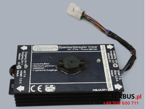 Liniowy regulator napięcia (przetwornica napięcia) Mega DC-DC, nr 240.12.070, napięcie wejściowe 24V, napięcie wyjściowe 12V, prąd wyjściowy 7A 84W