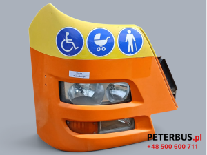 Narożnik przedni MAN A21, prawy przód, od strony drzwi, wraz z kompletem lamp, oryginał NEOMAN nr 88.79201.5020, nr 569.02.000.04, MAN 81.25101.6456