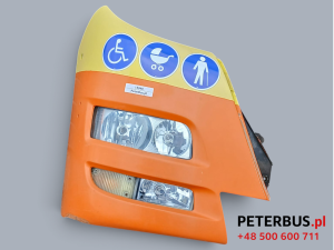 Narożnik przedni MAN A21 Lions City, prawy przód, od strony drzwi, wraz z kompletem lamp, oryginał NEOMAN nr 88.79201.5020, nr 569.02.000.04, MAN 81.25101.6456