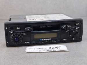 NIESPRAWNE Radio autobusowe, odtwarzacz kaset BLAUPUNKT CRC 41, 24V, nr 7 607 005 030 - RADIO ZNIEKSZTAŁCA ODBIÓR