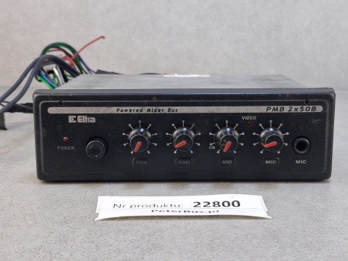 22800, Wzmacniacz autobusowy Powered Mixer Bus, panel sterowania dźwiękiem Eltra PMB 2x50B, radio, video, mikrofon, SPRAWDZONY, sprawny, gotowy do pracy (1).jpg