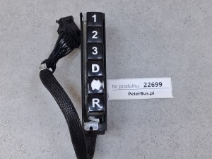 Selektor zmiany biegów SEUFFER A1207-264-01, MAN nr 81.25525.0202, rok produkcji 2008, 123DNR, kostka 14 PINów, pionowy montaż na desce rozdzielczej 