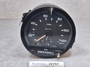 Tachograf analogowy Siemens VDO typ 1318.24, na kluczyk, rok produkcji 2001, zasilanie 24V, okrągły, rejestrujący pracę 1 kierowcy 