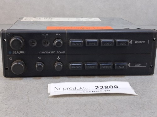 22809, Wzmacniacz autobusowy  BLAUPUNKT BCA 08 TA, nr 7 607 803 010, panel sterownia RADIO, kaseta, AUX, video - 100% sprawny  (11).jpg