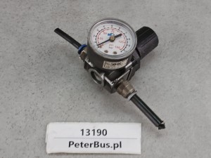 Reduktor ciśnienia pneumatycznego R13614, ciśnienie maksymalne 15 bar, wraz ze wskaźnikiem, KV Ltd Milton Keynes