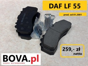 Klocki hamulcowe DAF LF 55, modele wyprodukowane od 01-2001 - FABRYCZNIE NOWE 