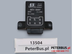 Przekaźnik, przerywacz kierunkowskazów AEV 3237, SOR, KAROSA, 6 PINów 